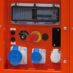 Кнопка аварийной остановки позволяет одним движением прервать работу генератора