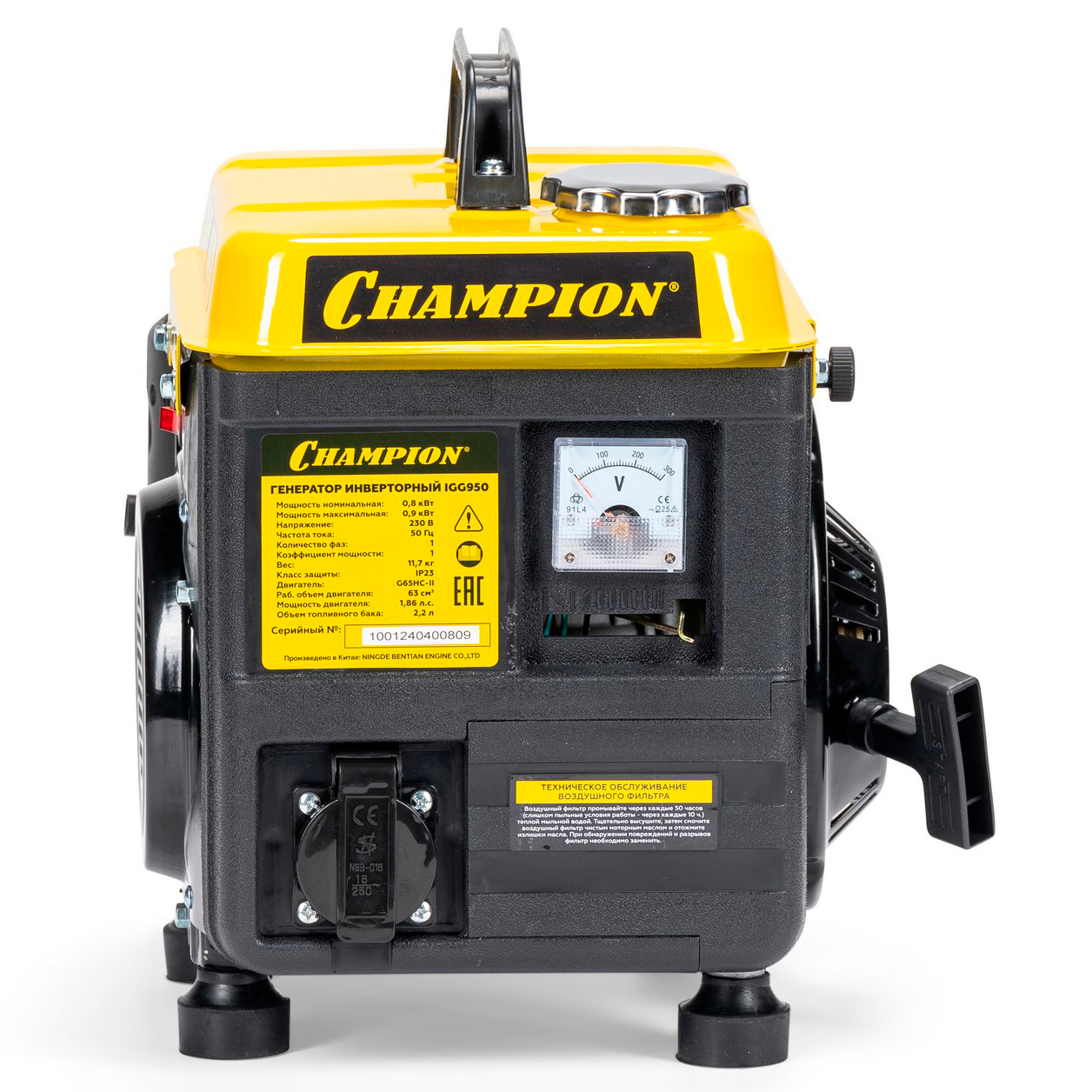 Генератор бензиновый инверторный Champion IGG950