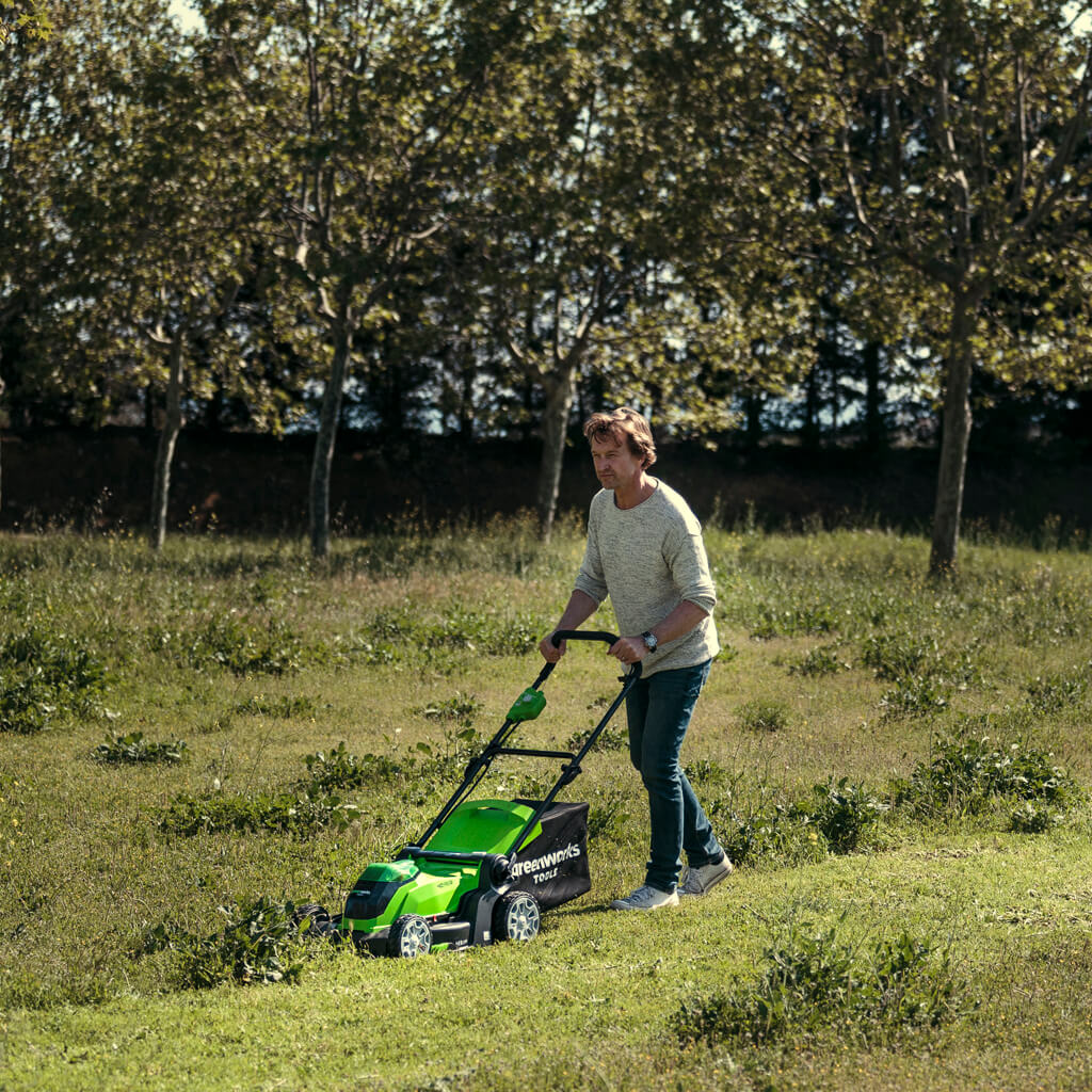 Газонокосилка аккумуляторная Greenworks G40LM41K4 (4 А.ч. и з.у.)