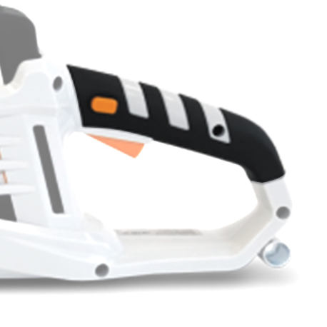 Основная и дополнительные рукоятки имеют прорезиненное покрытие