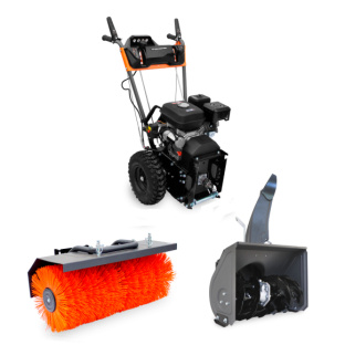 Подметальная машина бензиновая VILLARTEC SW7080E + насадка снегоуборщик